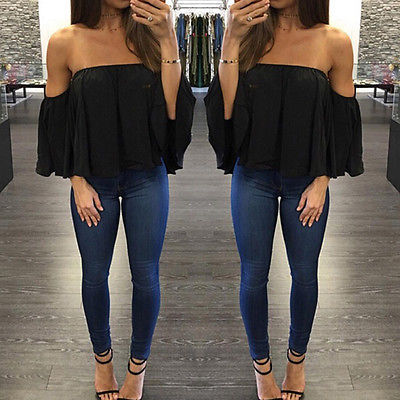 2017 New Arrival Summer T-shirt Fashion Women's Ladies Lace Off-shoulder Casual Tops T Shirt